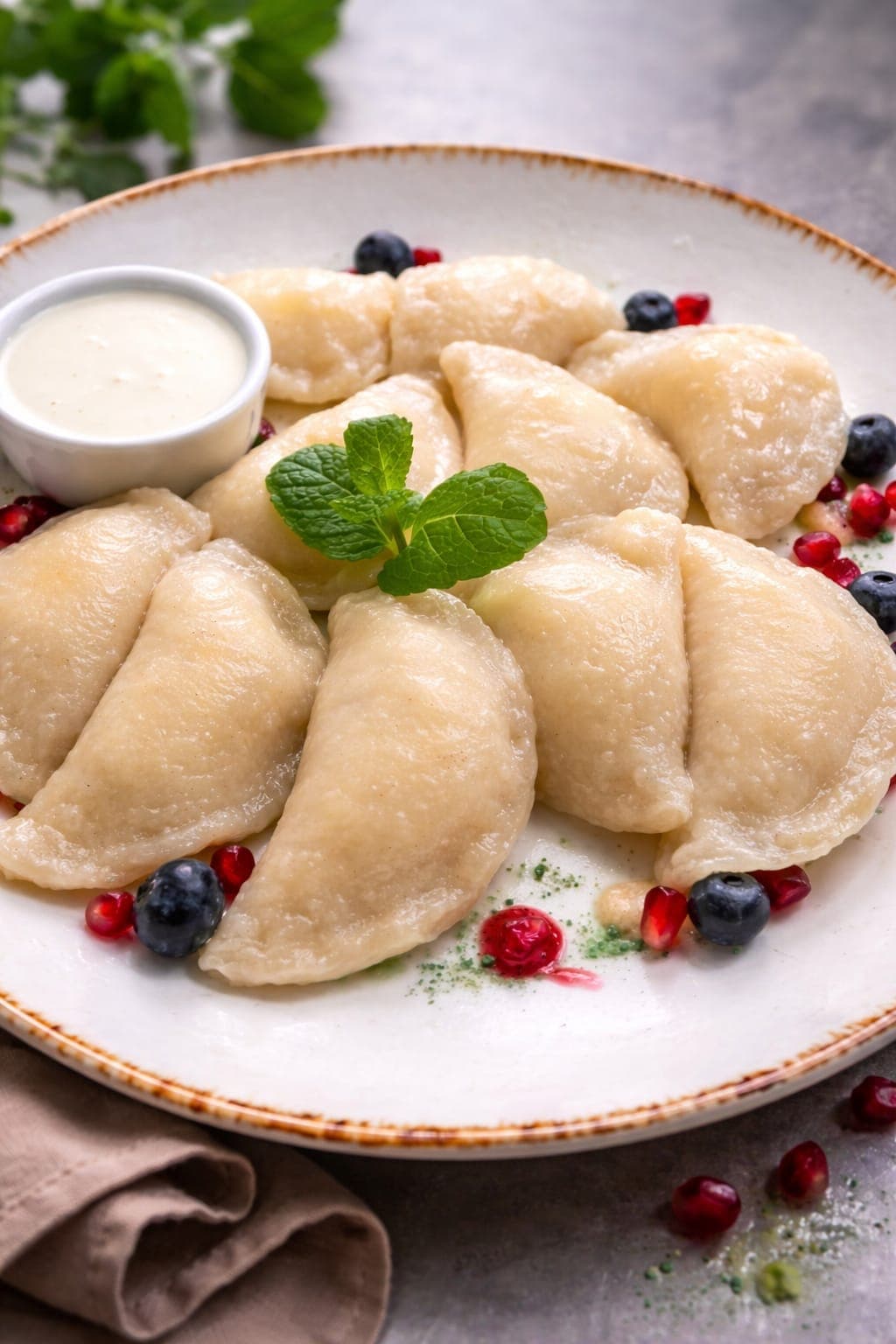 Pierogi z serem na słodko