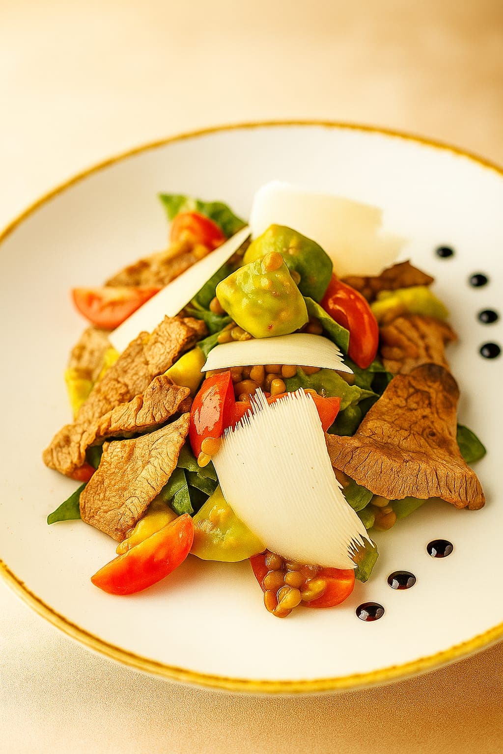 Sałatka z avocado i grillowaną polędwiczką (250g)
